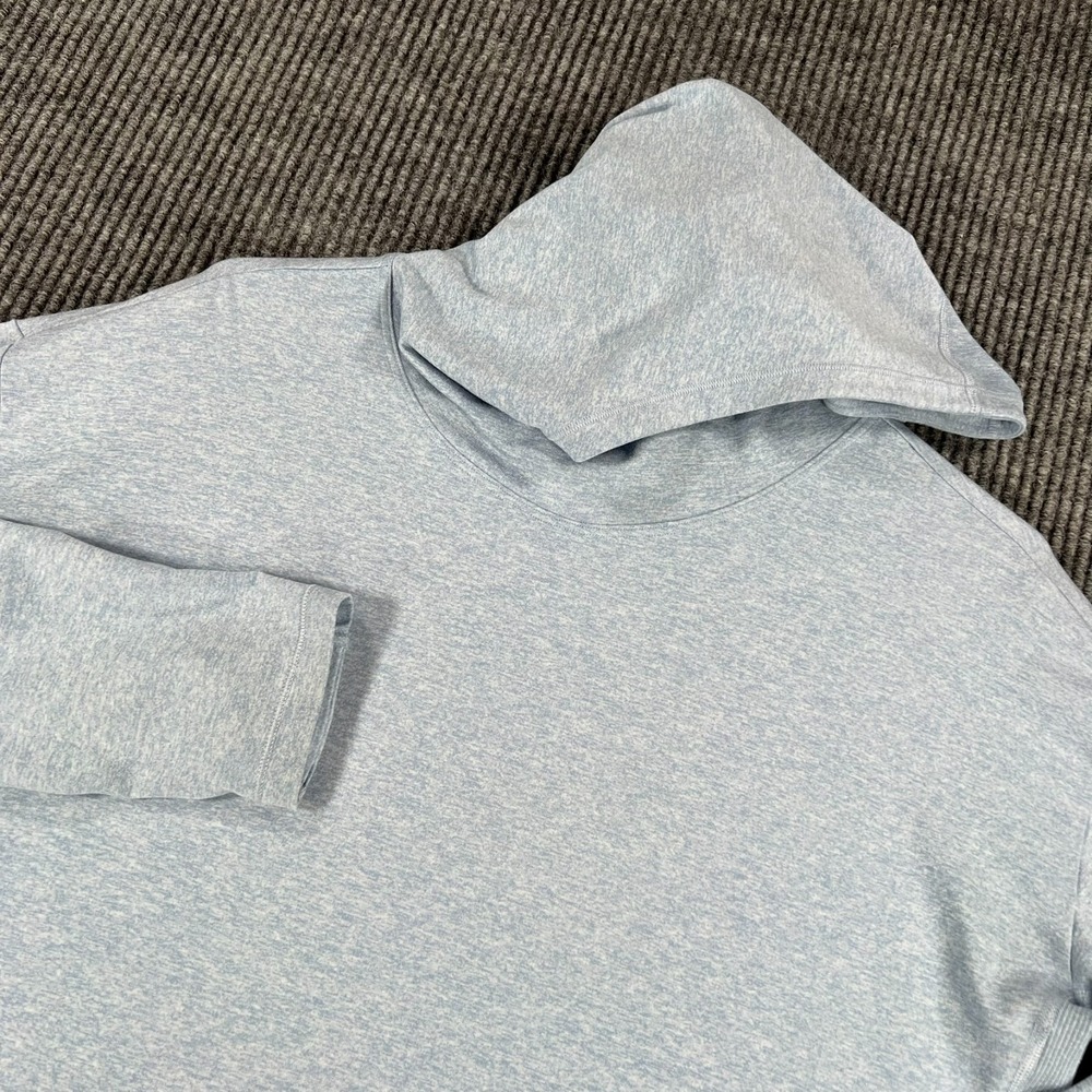 Athleta Uptemo Hoodie Sweatshirt Womens Medium Blue Long Sleeve Hooded Active
